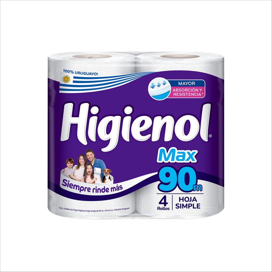 Papel Higienol Max Plus X 4 -90 M (funda X 10) 919