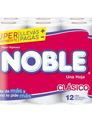 Papel Higienico Noble X 12 (funda X 4)