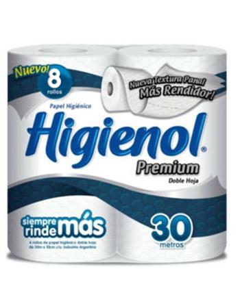 Papel Higienol Premium Doble Hoja X 8 (funda X 6)