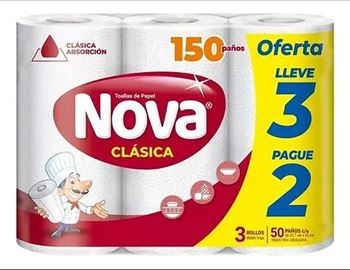 Nova Toalla De Cocina 3 X 2 (150 Paños)