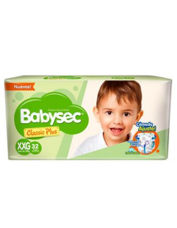 Pañal Babysec Classic Plus Xxg X 32 (funda X 6)