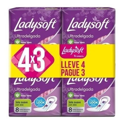 Ladysoft Ultradelgada 4 X 3 - Tela Seca (caja X 10)