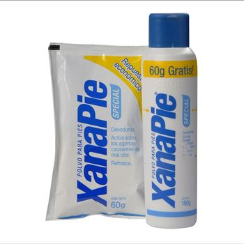 Xanapie Talquera Azul Promo 180 G + Repuesto 60 G