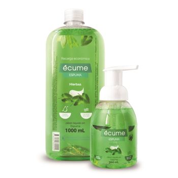 Pack Ecume Espuma Litro Hierbas + 300 Ml C/valvula