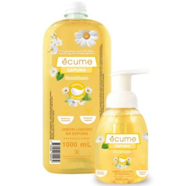 Pack Ecume Espuma Flores Blancas 1000 Ml + 300 Ml C/valvula