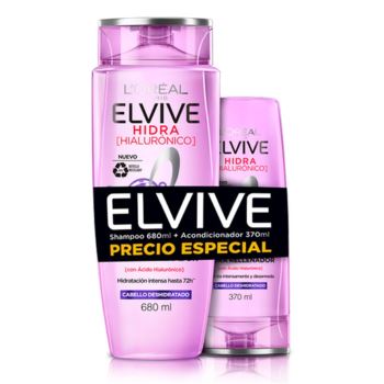 Pack Elvive Hialuronico (shampu 680 + Acond 370 )