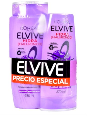 Pack Elvive Hialuronico (shampu 680 + Aco 370 )