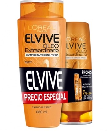 Pack Elvive Oleo  (shampu 680 + Acondicionador 370 )