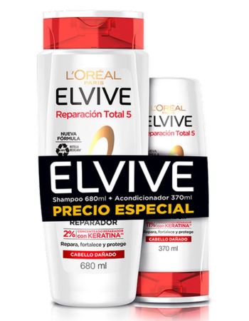Pack Elvive Rt5 (shampu 680 + Acond 370 )
