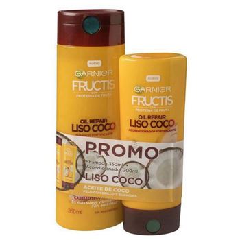 Pack Fructis Oil Repair Liso Coco Shampu  350 + Aco 200