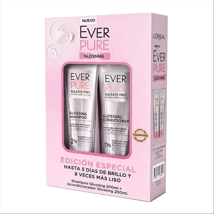 Pack Loreal Everpure Glossing Sh + Ac 250