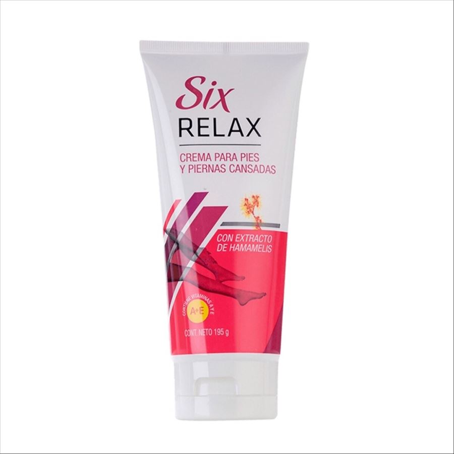 Six Relax Crema Para Pies Y Piernas Cansadas X 195 Gr