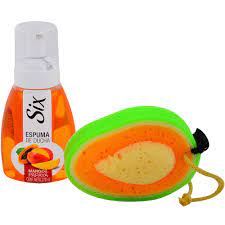 Pack Six (espuma Ducha + Esponja) - Mango Y Papaya  1101