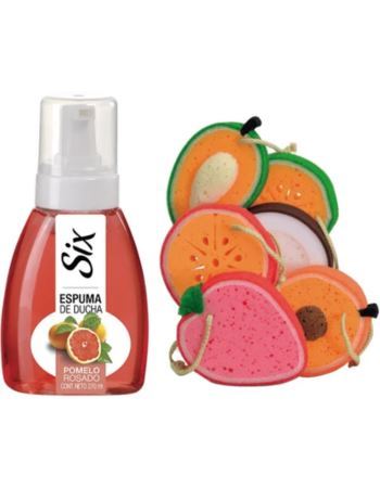 Pack Six (espuma Ducha + Esponja) - Pomelo Rosado  1104