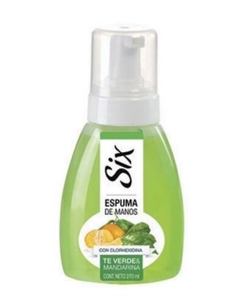 Six Espuma De Manos Te Verde Y Mandarina X 270 Ml  1022
