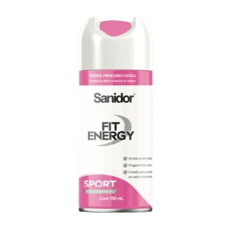 Sanidor Desodorante En Aerosol Para Mujer Fit Energy 150 Ml