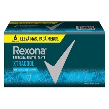 Pack Jabon Rexona Xtracool X 6 Unidades