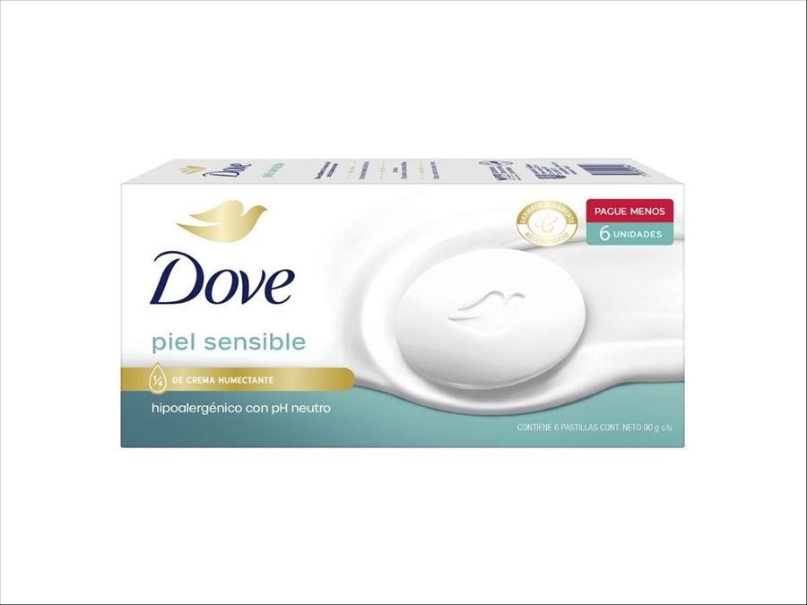Pack Jabon Dove Piel Sensible Ph Neutro X 6 Unidades
