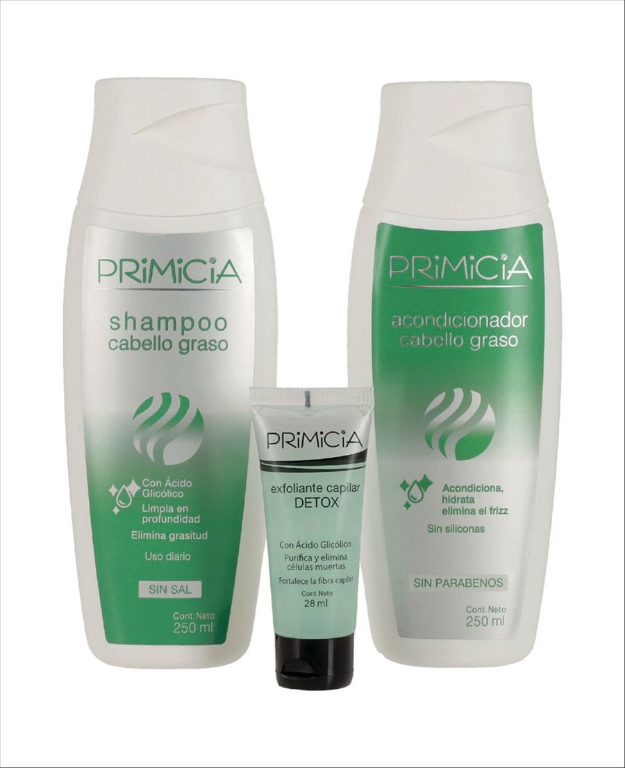 Primicia Pack Cabello Graso (shampu/acond/exfoliante)