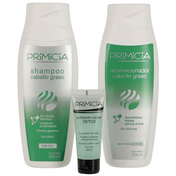 Primicia Pack Cabello Graso (shampu/acond/exfoliante)