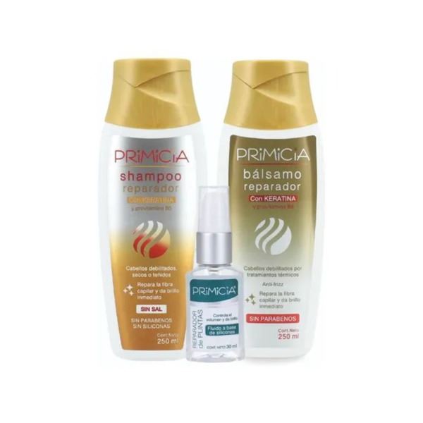 Primicia Pack Reparador (shampu + Bals + Reparador Puntas)