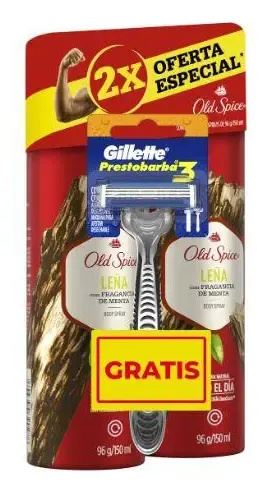 Old Spice Aerosol X 2 Unidades + Prestobarba - Leña
