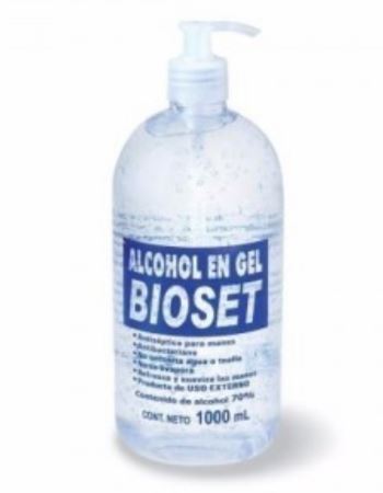 Bioset Alcohol En Gel C/valvula X 1 Litro