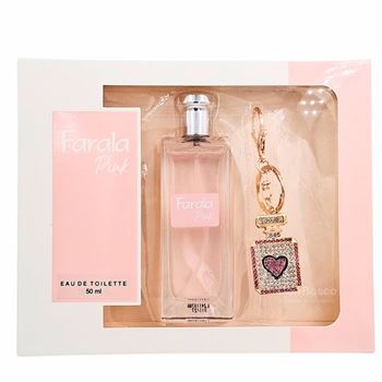 Estuche Farala Pink Perfume De Mujer 50 Ml + Llavero