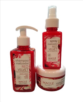 Pack Red Velvet (shampu 250 + Crema 150 + Spray Al 50%)