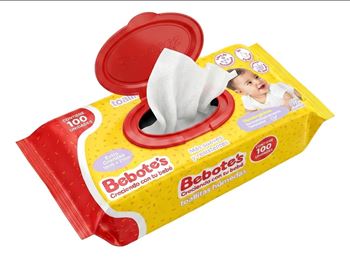 Bebote´s Toallitas Humedas Con Tapa X 100 Unidades