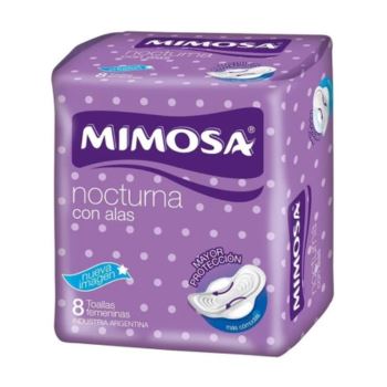 Toalla Mimosa Nocturna C/alas X 8 (caja X 24)