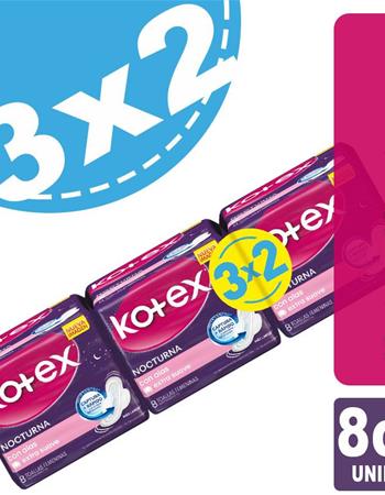 Kotex Nocturna 3 X 2 (caja X 8)