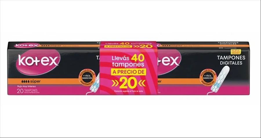 Kotex Tampon Medio 20+20
