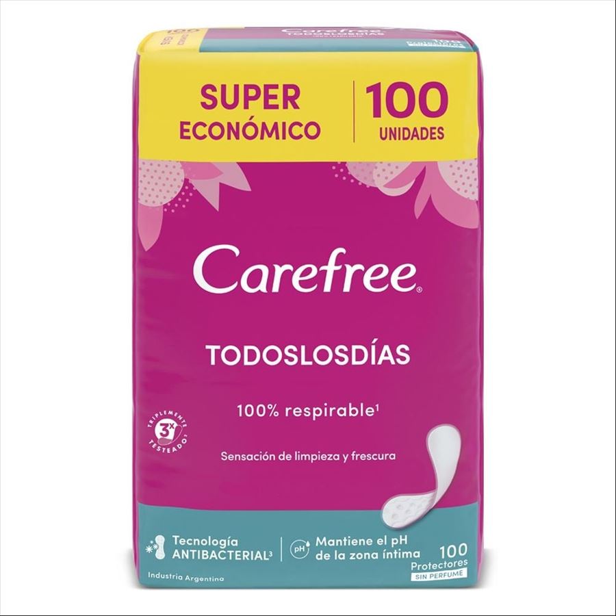 Protector Carefree Todos Los Dias X 100 (caja X 20)