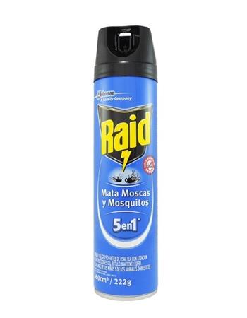 Raid Insecticida Mata Moscas Y Mosquitos (azul) X 360 Ml