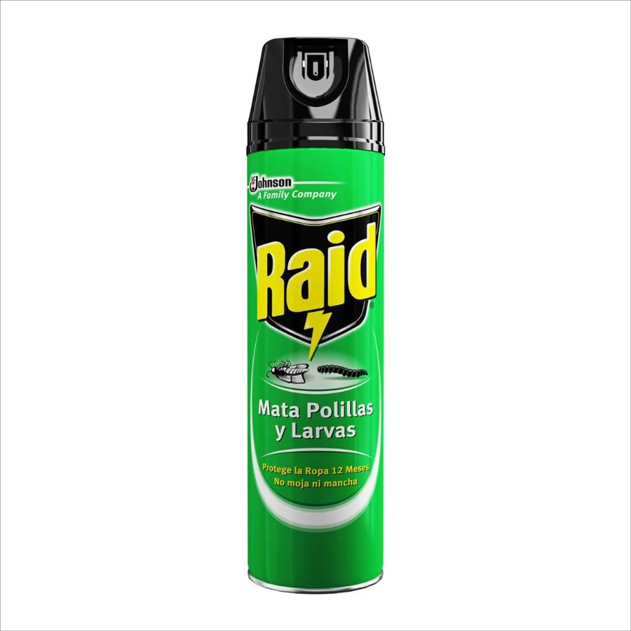 Raid Antipolillas Y Larvas En Aerosol X 360 Ml (verde)