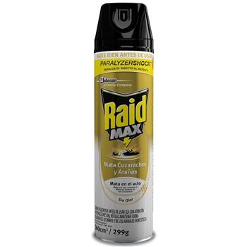 Raid Max Mata Cucarachas Y Arañas S/olor X 360 Ml Negro