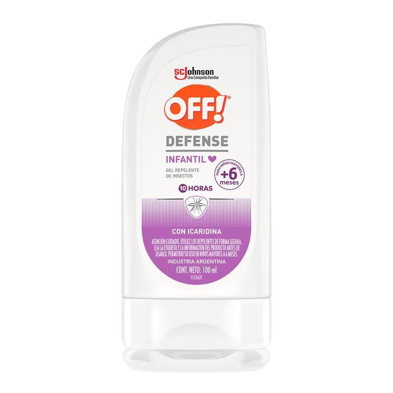 Off Defense Gel Repelente Infantil +6 C/icaridina X 100 Ml