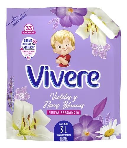 Vivere Suavizante 3 Litros Doypack - Violetas Y Flores