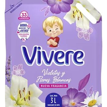 Vivere Suavizante 3 Litros Doypack - Violetas Y Flores