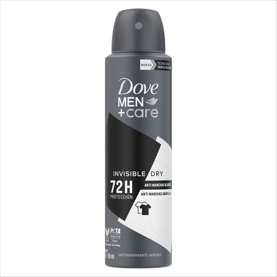 Desodorante Dove Men Aerosol Invisible Dry X 150 Ml