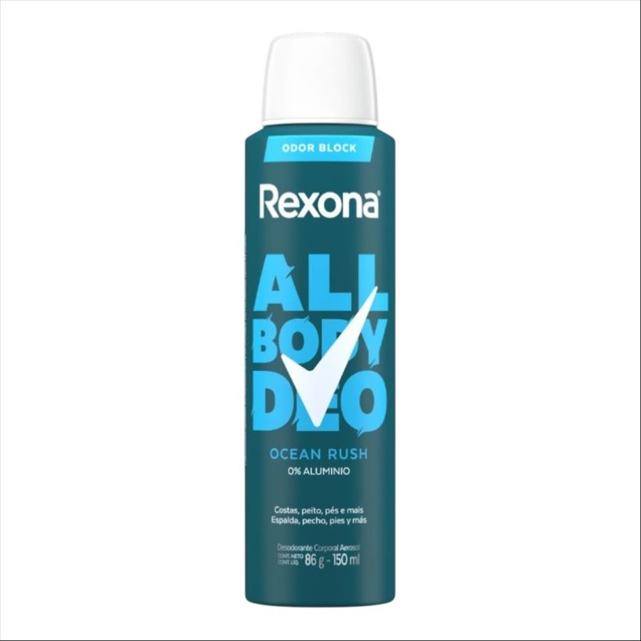 Rexona All Body Deo Corporal 0 % Aluminio - Ocean Rush