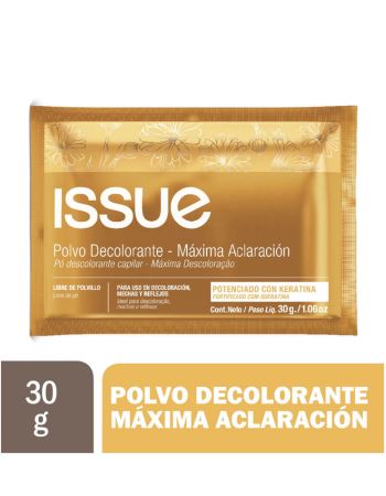Issue Polvo Decolorante Maxima Aclaracion C/keratina X 30 Gr