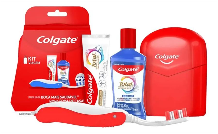 Colgate Kit Portable Total 12 (pasta + Cepillo + Enjuague)