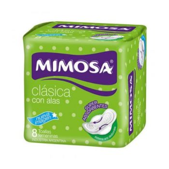 Toalla Mimosa Clasica C/alas X 8 Unidades (caja X 48)