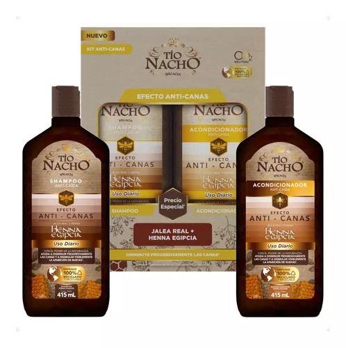 Pack Tio Nacho Anti-canas (shampu 415ml + Acond 415ml)
