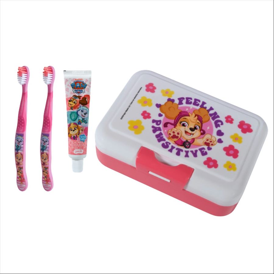 Lonchera Paw Patrol Nena + Pasta Y 2 Cepillo