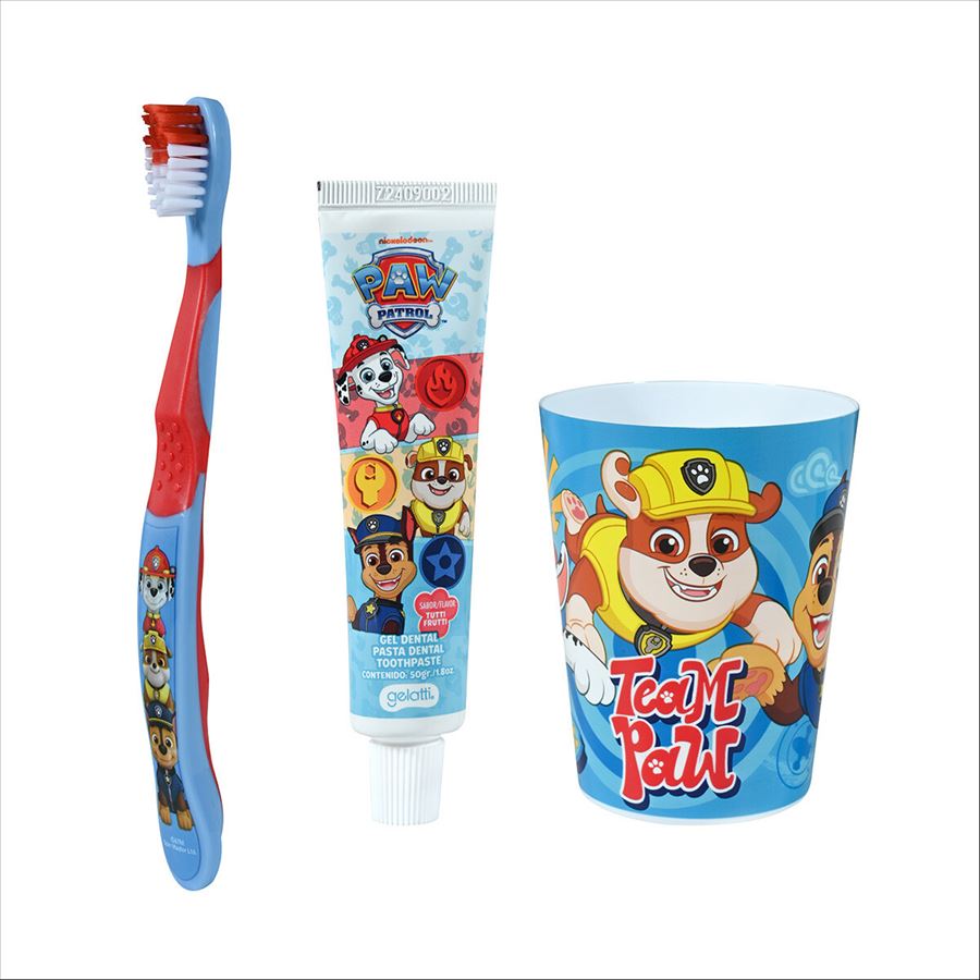 Blister Paw Patrol Vaso + Cepillo + Pasta De Dientes