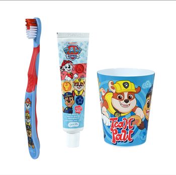 Blister Paw Patrol Vaso + Cepillo + Pasta De Dientes
