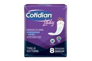 Cotidian Lady Toalla Nocturna X 8 Unidades